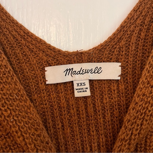 Madewell Dark Orange/Brown Cropped Sweater Tank - Picture 5 of 5